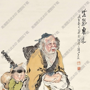 蔡鶴汀國(guó)畫作品 紫氣東來(lái)2 高清下載