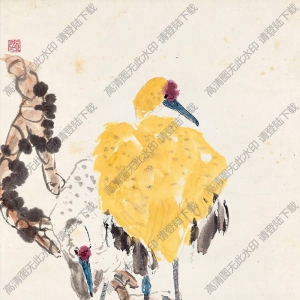 陳子莊國畫 雙鶴 高清大圖下載