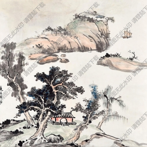 錢瘦鐵國畫作品 遠(yuǎn)浦歸帆 高清下載