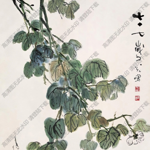 謝之光國畫 春花游魚 高清大圖下載