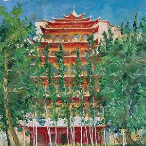 費(fèi)以復(fù)油畫(huà) 敦煌莫高窟 高清大圖下載