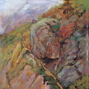 費(fèi)以復(fù)油畫(huà) 黃山 高清大圖下載