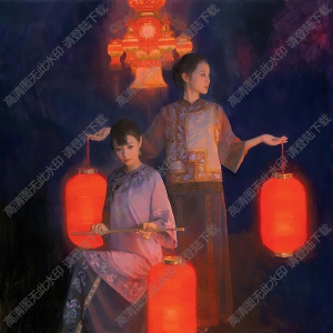 陳衍寧油畫_華燈_高清大圖下載