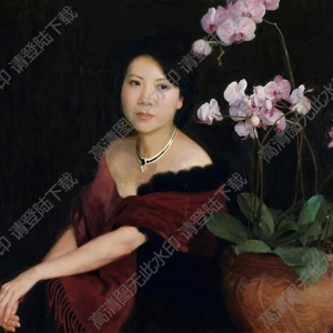 陳衍寧油畫_蘭香美人_高清大圖下載