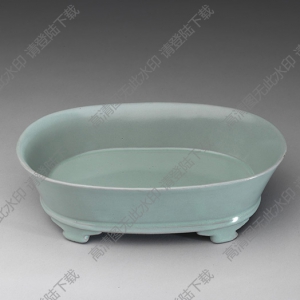 北宋 汝窯青瓷無(wú)紋水仙盆 高清大圖下載