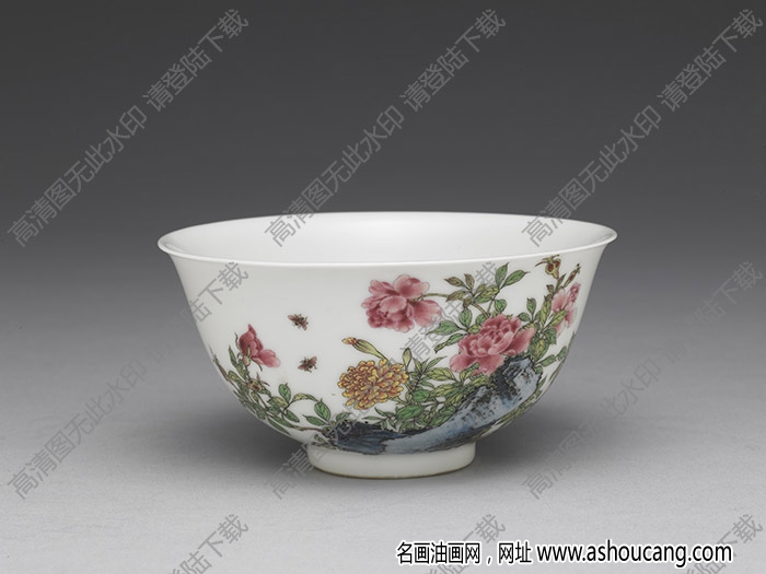 清雍正 琺瑯彩瓷萬(wàn)壽圖碗 高清大圖下載