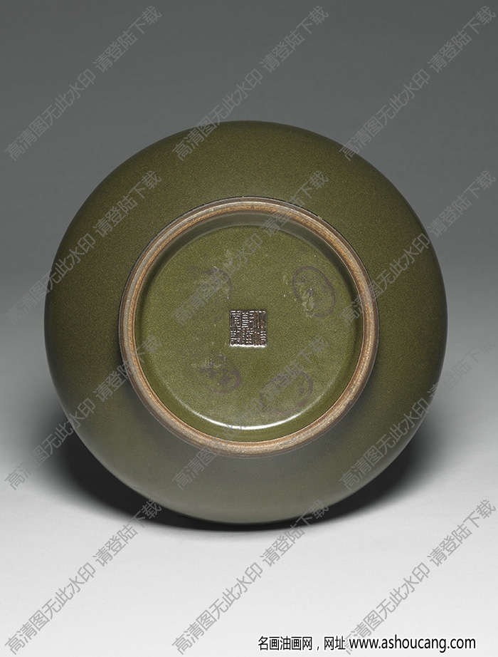 清乾隆 茶葉末釉長(zhǎng)頸瓶 高清大圖下載