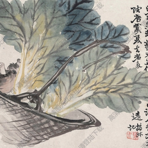 趙之謙國(guó)畫 菜根香 高清大圖下載