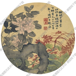 趙之謙國(guó)畫 扶桑頳桐 高清大圖下載