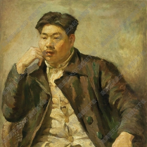 劉國樞油畫 門房老張 高清大圖下載