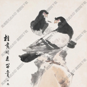 蔣兆和國(guó)畫(huà) 和平鴿2 高清大圖下載