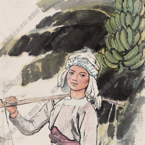 蔣兆和國(guó)畫(huà)作品 西雙版納小姑娘 高清下載