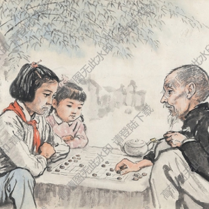 蔣兆和國(guó)畫(huà)作品 下棋 高清下載