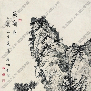 陳少梅國(guó)畫作品 歲朝圖 高清下載