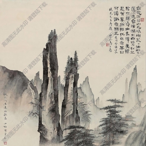 陳少梅國(guó)畫作品 踏歌圖 高清下載