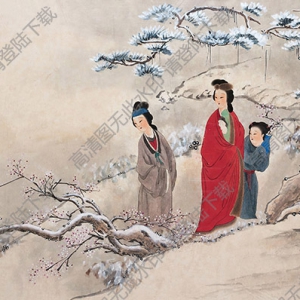 王叔暉國(guó)畫 踏雪尋梅 高清大圖下載