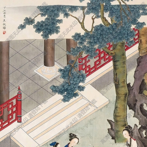 王叔暉國(guó)畫 惜春作畫 高清大圖下載