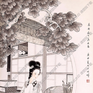 王叔暉國(guó)畫(huà) 燕居圖 高清大圖下載