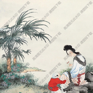 王叔暉國(guó)畫(huà) 子母 高清大圖下載