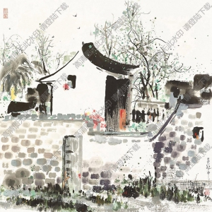 吳冠中國畫_春光_高清大圖下載