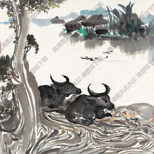 吳冠中國畫_春塘水暖_高清大圖下載