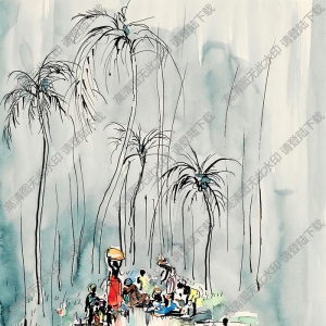 吳冠中國(guó)畫_西非風(fēng)光_高清大圖下載