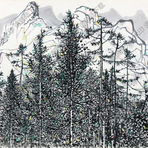 吳冠中國(guó)畫_憶武夷山_高清大圖下載