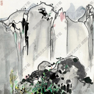 吳冠中作品_天臺(tái)山村_高清大圖下載