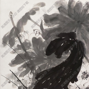 張大千國(guó)畫_潑墨荷花_三十六陂秋色_高清大圖下載