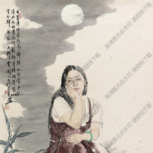 何家英國(guó)畫作品 消夏圖 高清下載
