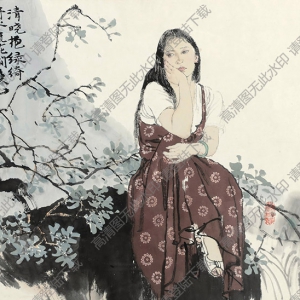 何家英國(guó)畫作品 消夏圖2 高清下載