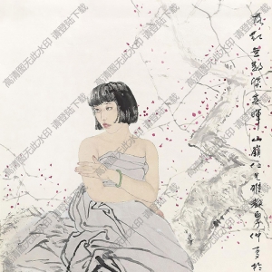 何家英作品 落紅無(wú)數(shù)淡春暉 高清大圖下載