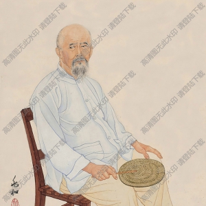 蔣兆和國(guó)畫(huà)作品 消夏老叟 高清下載