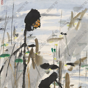 吳冠中國(guó)畫作品_荷塘_高清下載