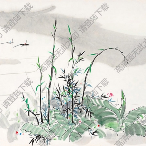 吳冠中作品_青衣江_高清大圖下載