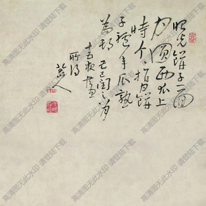 八大山人國(guó)畫(huà)_月光餅子_高清大圖下載