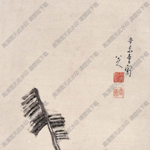 八大山人國(guó)畫(huà)作品_梅花小鳥(niǎo)_高清下載