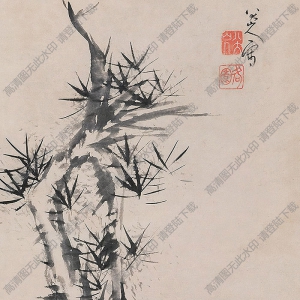 八大山人國(guó)畫(huà)作品_墨松_高清下載