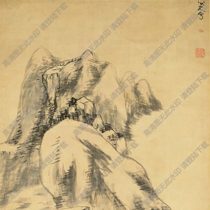 八大山人國(guó)畫(huà)作品_山水畫(huà)4_高清下載