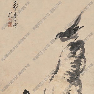八大山人國畫作品_雙喜圖_高清下載