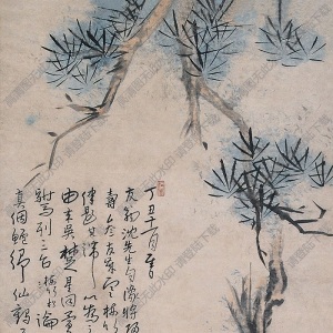 八大山人國畫作品_歲寒三友_高清下載