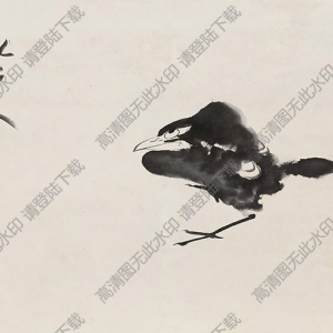 八大山人國畫_八哥_高清大圖下載