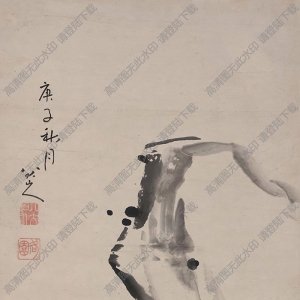 八大山人國畫_子母雞圖_高清大圖下載