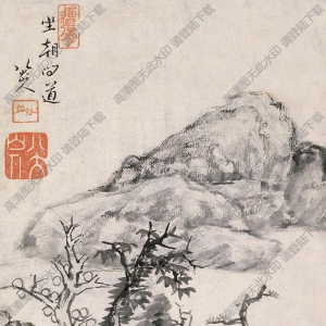 八大山人國畫作品_山水畫9_高清下載