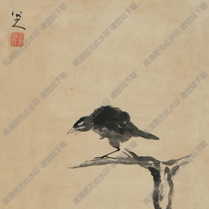 八大山人國畫作品_雙禽圖_高清下載
