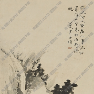 八大山人作品_臨流垂釣_高清大圖下載