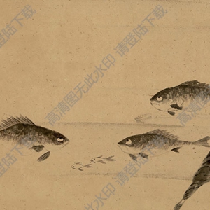 八大山人作品_游魚(yú)圖3_高清大圖下載
