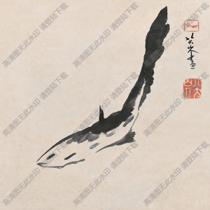 八大山人作品_游魚(yú)圖9_高清大圖下載