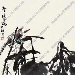 崔如琢國(guó)畫作品 亭亭絕世妝 高清下載