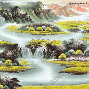 國(guó)畫名作_遍地黃金旭日升_高清大圖下載